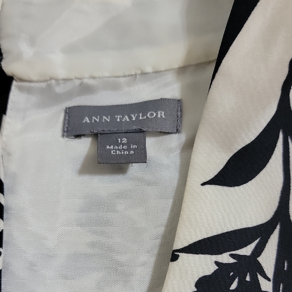 Women's Ann Taylor Floral Silk Halter Dress, Black/White, Size 12, NWT - Picture 9 of 10